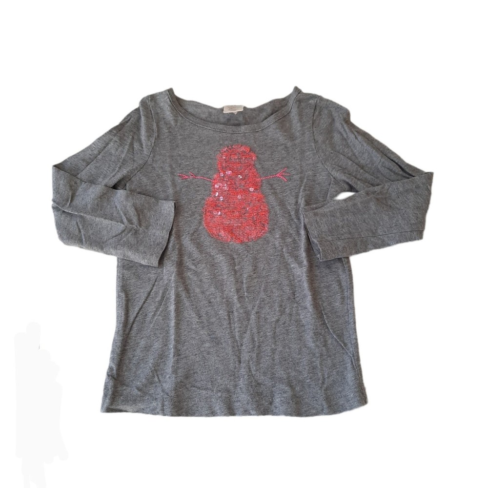 Crewcuts Girls Sparkle Snowman Shirt 4/5